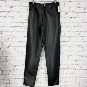 Vtg NWT Morbid Threads Vegan Leather Pants Mens 30x33 Black Goth Y2k Punk Emo